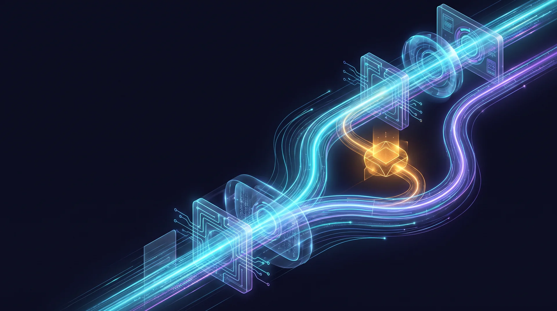 Conceptual illustration of autonomous work flowing through routine verification with a small amber exception boundary for unusually large actions.